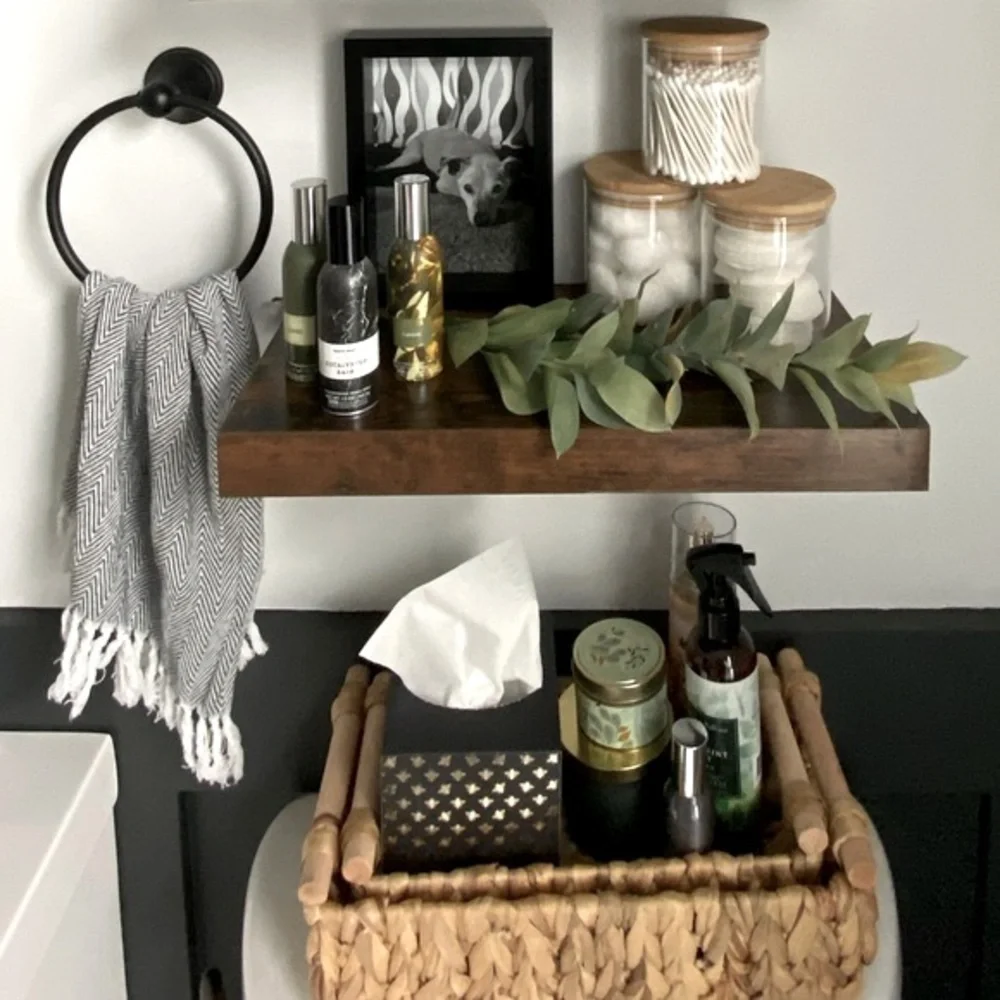Dark Wood Floating Shelf